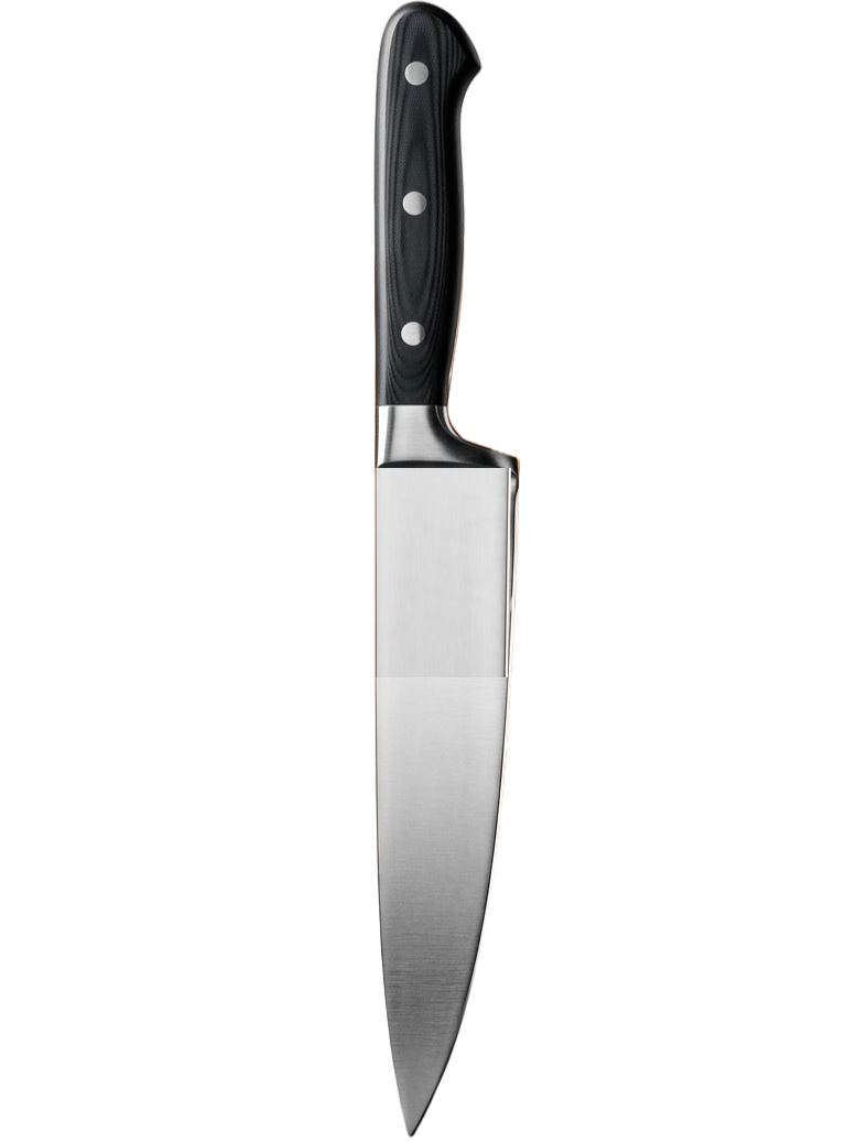 Handcrafted knife with clean, unbranded blade